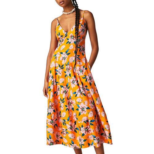 Finer Things Printed Midi Dress in Sunshine Combo 