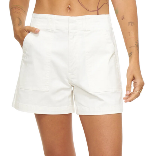 Marissa High Rise Utility Short in White