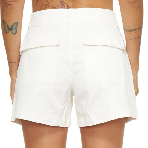 Marissa High Rise Utility Short in White