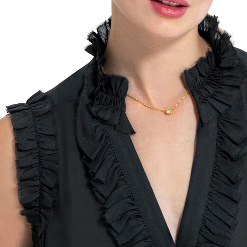 Go Spring Soiree Blouse in Washed Black