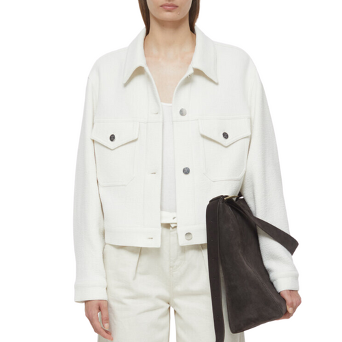 Cropped Jacket in Ivory