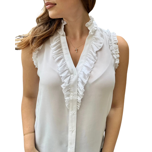 Go Spring Soiree Blouse in White