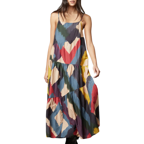 Maryann Printed Dress in Chai