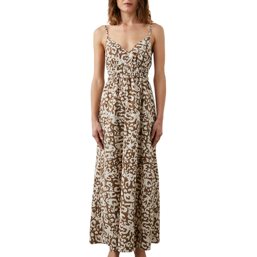 Justine Dress in Sepia Cheetah