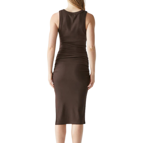 Wren Ribbed Midi Dress in Java