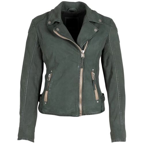 Karyn Leather Jacket in Sage