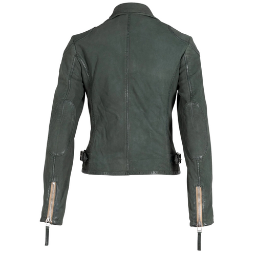 Karyn Leather Jacket in Sage