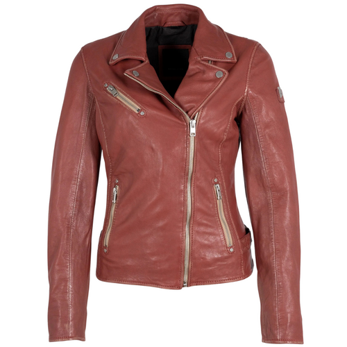 Sofia Leather Jacket in Astro Dust