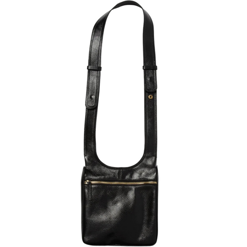 Moto Crossbody Bag in Black