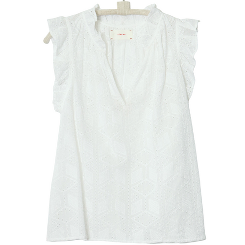 Bex Eyelet Top in White