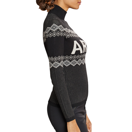 Aurora Mock Neck Sweater in Black