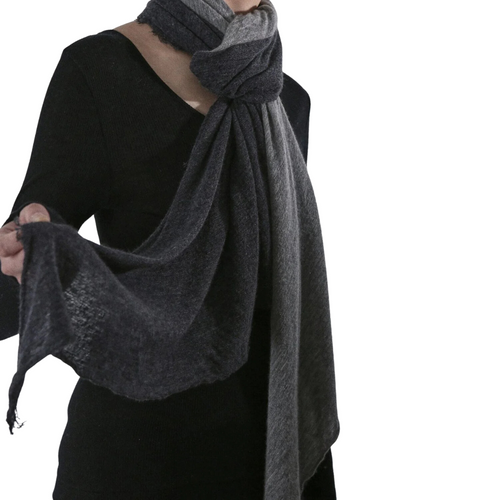 Love Duo Scarf in Heather Grey & Charcoal