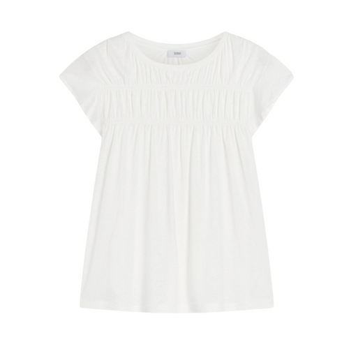 T Shirt with Frills in Ivory