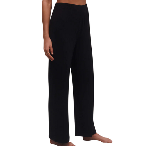 Homebound Silky Pointelle Pant in Black