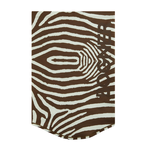 Loop Tubular Scarf in Brown/Off-White