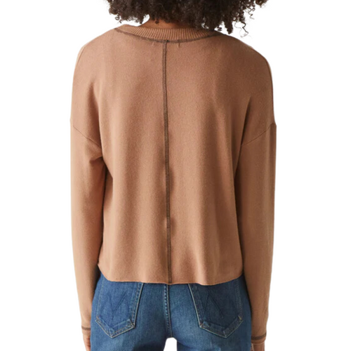 Noah Cardigan with Stitching in Camel