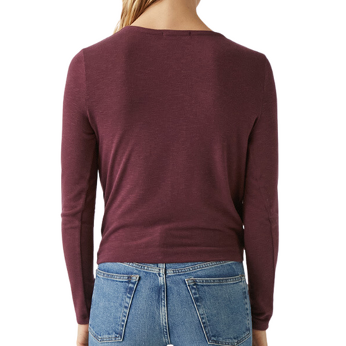 Janet Surplice Top in Plum