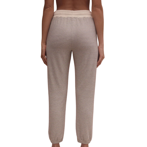 Lounge Stripe Jogger in Natural