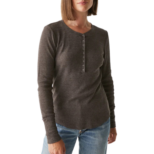 Regan Thermal Henley Tee in Java