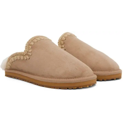 Suede Slipper Eskimo Stitch in Camel