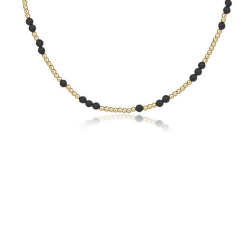 15" Choker Hope Unwritten Gemstone in Matte Onyx