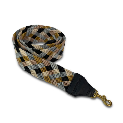 Harlequin Square Pattern Woven Bag Strap