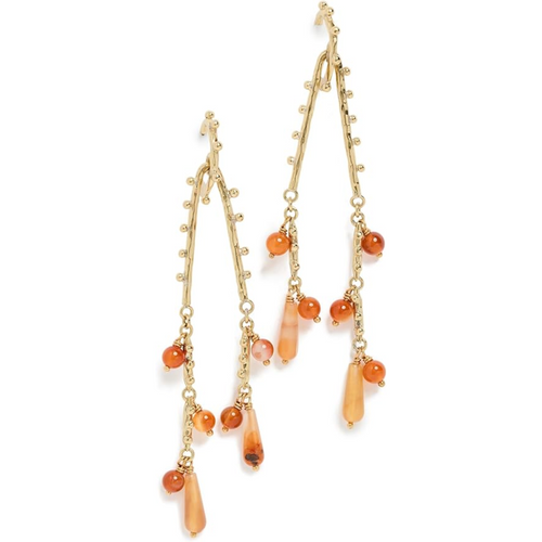 Beaded Chandelier Earring in Yellow Jasper