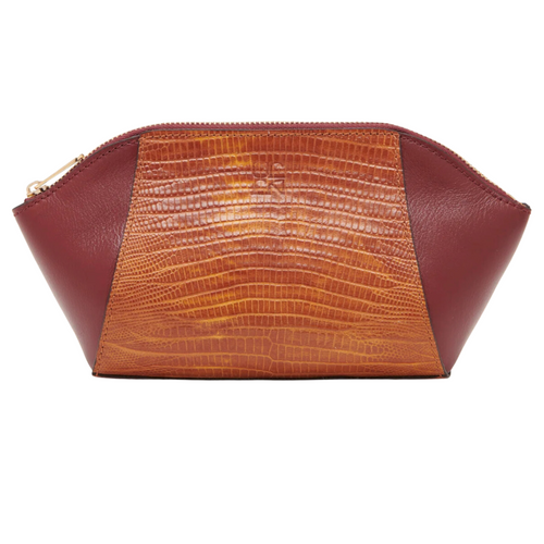 Imogen Large Makeup Pouch in Sierra Lizard