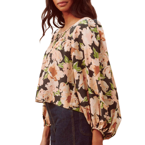 The Magpie Top in Victorian Rose Print