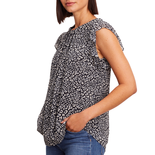 Adara Viscose Georgette Top in Animal 