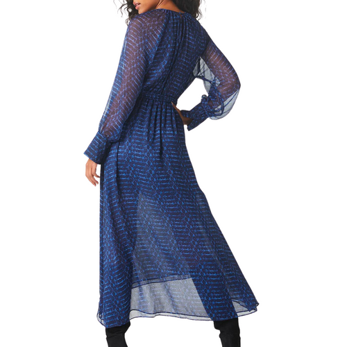 Paloma Dress in Midnight Shibori