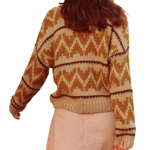 The Folk Pullover in Earth Tone