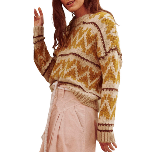 The Folk Pullover in Earth Tone