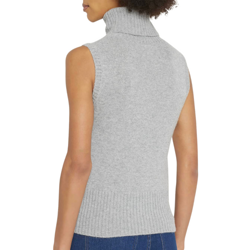 Mazzy Cashmere Shell in Heather Grey   