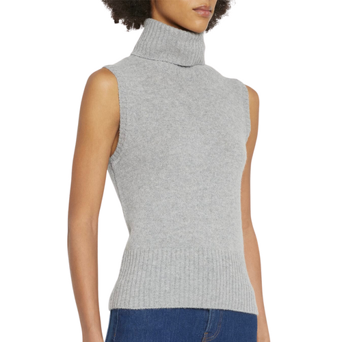 Mazzy Cashmere Shell in Heather Grey   