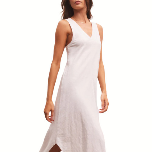 Reverie Midi Dress in White 