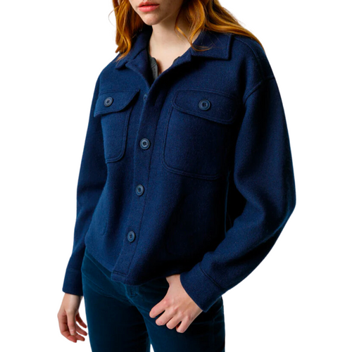 Halle Shirt Jacket in Neptune