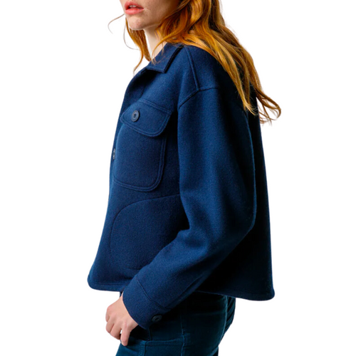 Halle Shirt Jacket in Neptune