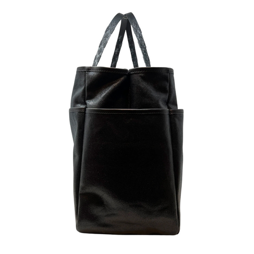 Large Slick Canvas Tote in Black