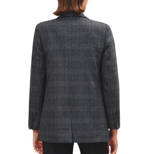 Diane Blazer in Charcoal Plaid 