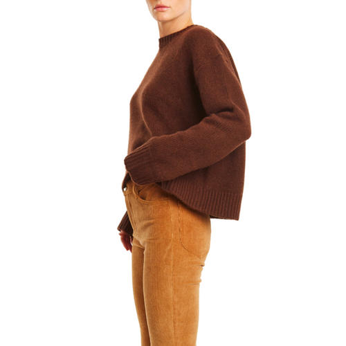 Heavy Cashmere Sweater in Americano