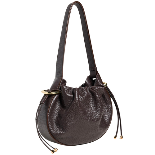 Tilda Ruched Crossbody in Chocolate