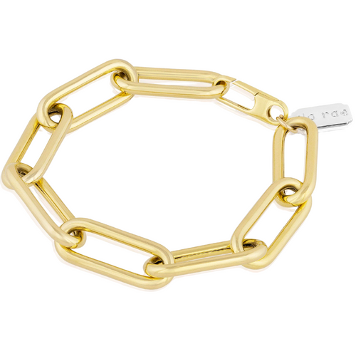 Chunky Heavy Paperclip Bracelet in Gold