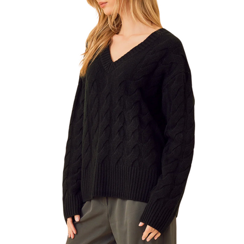 Monterey Cashmere Pullover in Black