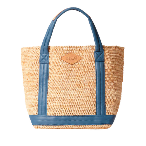 Small Raffia Tote in Denim