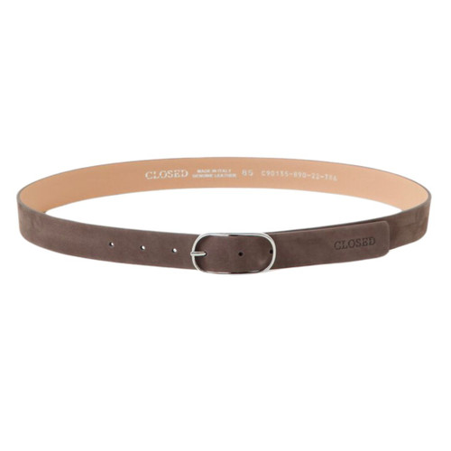 Nubuck Leather Belt in Chilly Chocolate