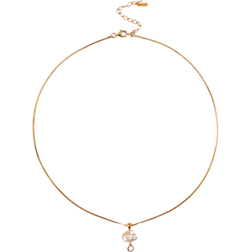 Hilo Pearl and Diamond Necklace in Gold