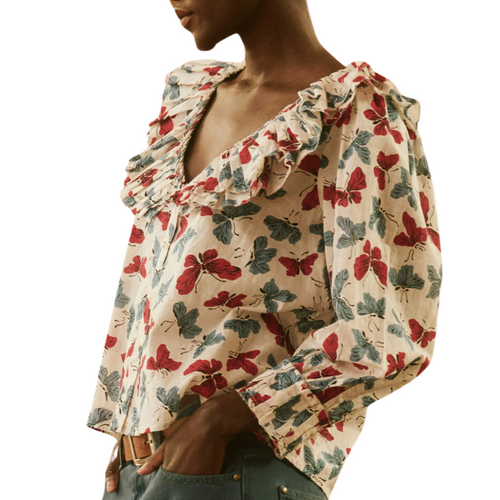 The Symphony Top in Butterfly Floral