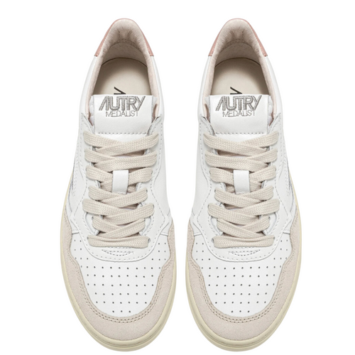 Medalist Low Sneakers in White and Powder