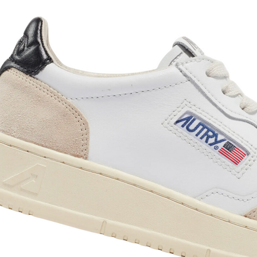 Medalist Low Sneakers in Ivory and Black
